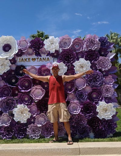 Jake Paul Tana wedding 2019 - Carolines Paper Blooms Paper Flower Wall Backdrop Las Vegas NV Miss Fabulous Las Vegas 2019-7